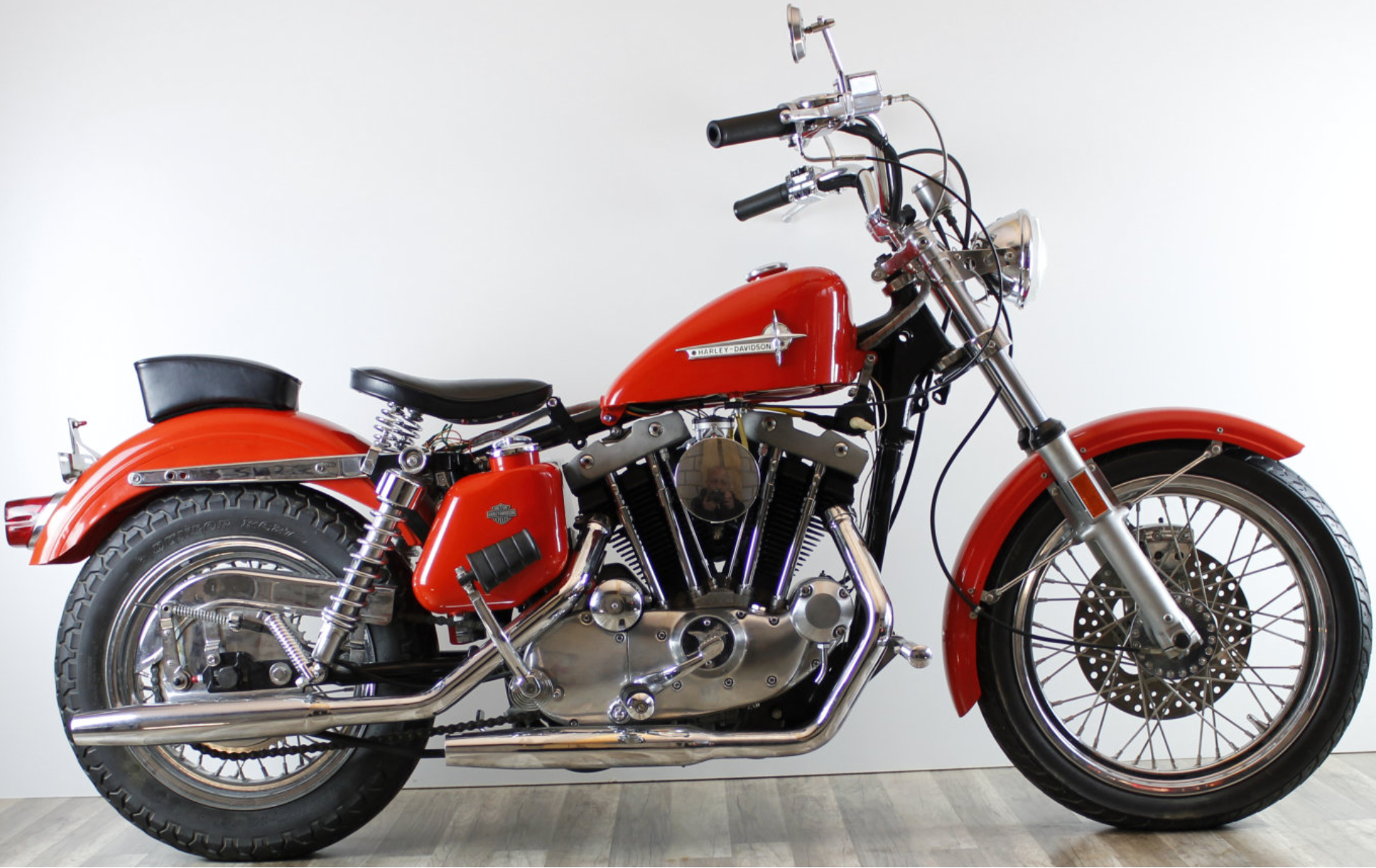 Harley-Davidson Modell “XL” von 1957, Seitansicht